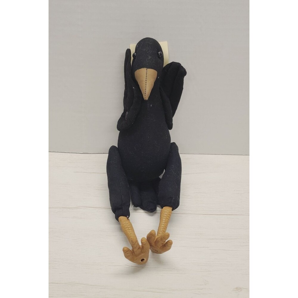 Homeland Collection Unfinished Black Stuffed Crow 12 Inch HBD80 NWT